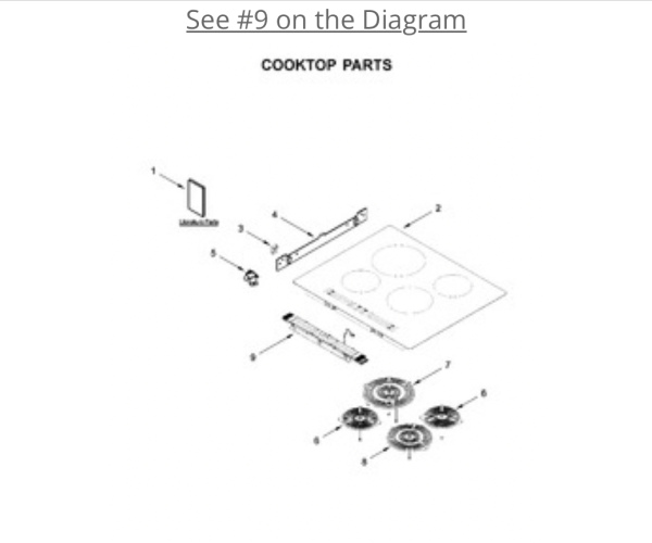 Whirlpool W11495327 Cooktop Display